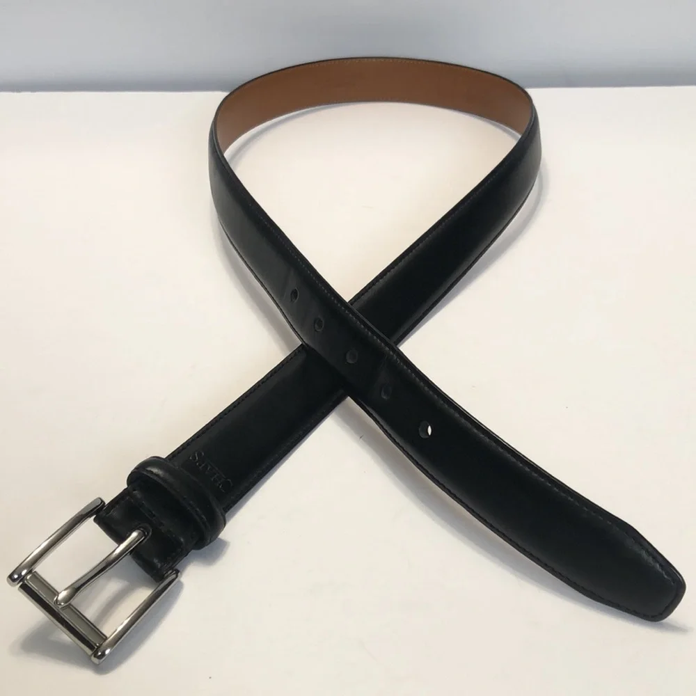 Chaps Black Leather Belt size 36